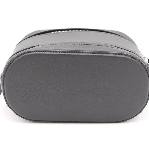 NWT Salvatore Ferragamo Men's Black Leather Double Gancio Dopp Kit Toiletry Bag - Picture 5 of 7